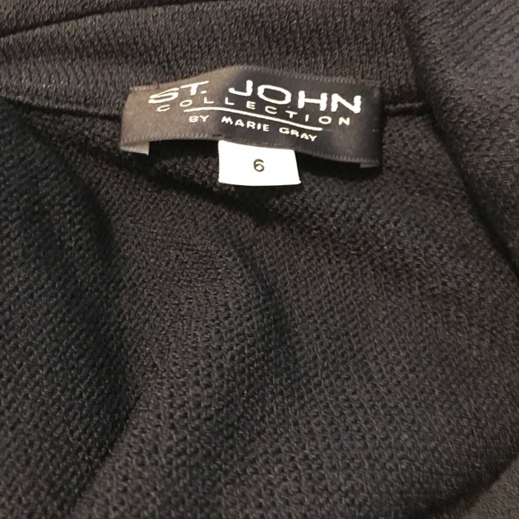 Vintage St John Dark Blue 3-Piece Suit Jacket & Skirt & Cami Sz 6 & 10 See Note - Picture 4 of 15